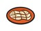 Peanut Food Multi-Color Embroidered Iron-On or Hook & Loop Patch Applique